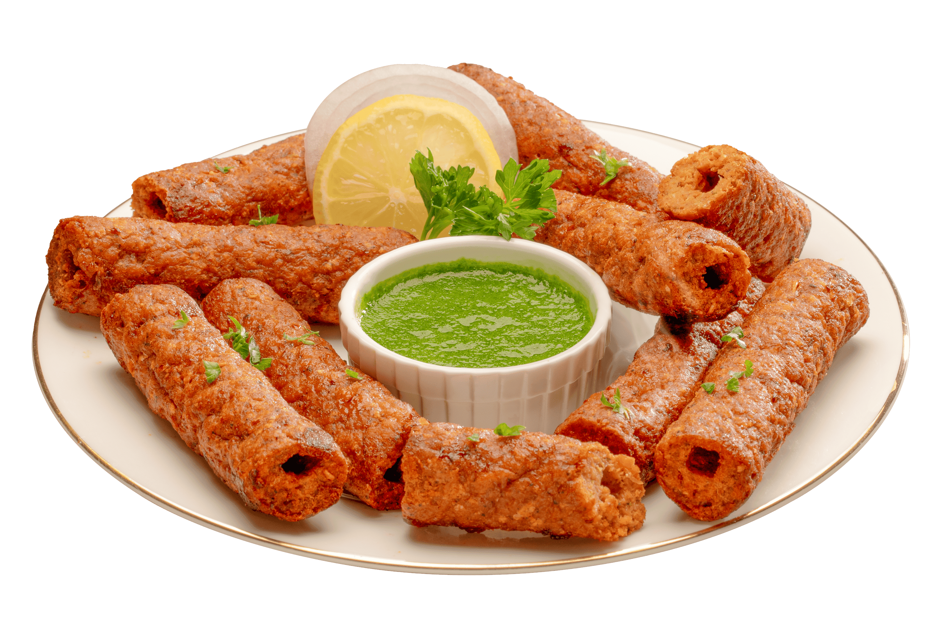 Chicken Seekh Kebab plate